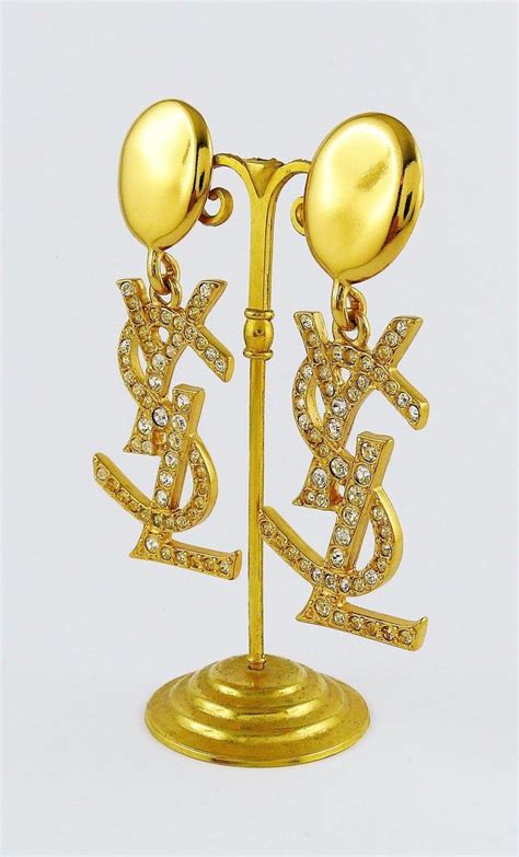 ysl earrings studs|yves saint laurent gold earrings.